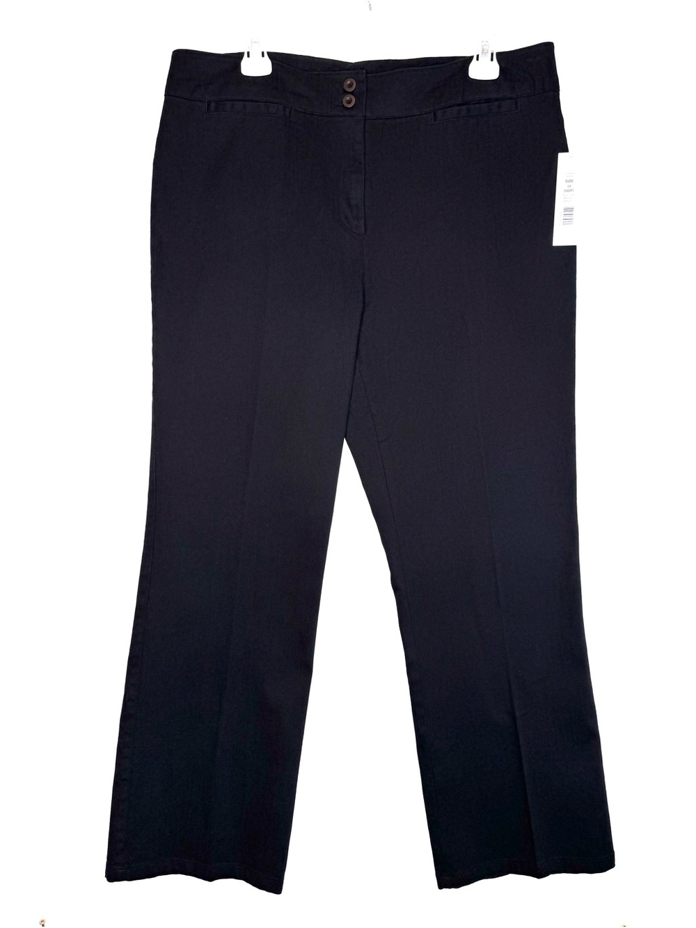 NWT Westbound Women’s Dress Pants black size 14 short straight leg stretch 36x29